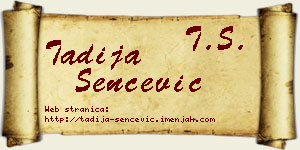 Tadija Šenčević vizit kartica